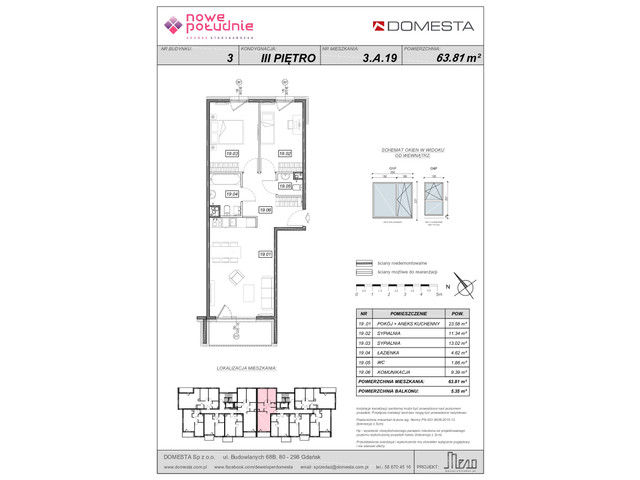 Mieszkanie w inwestycji Nowe Południe, symbol 3.A.19 » nportal.pl