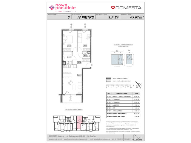 Mieszkanie w inwestycji Nowe Południe, symbol 3.A.24 » nportal.pl