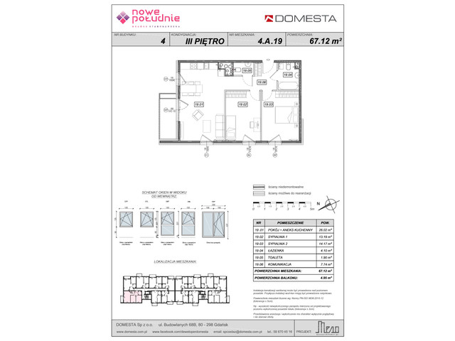 Mieszkanie w inwestycji Nowe Południe, symbol 4.A.19 » nportal.pl