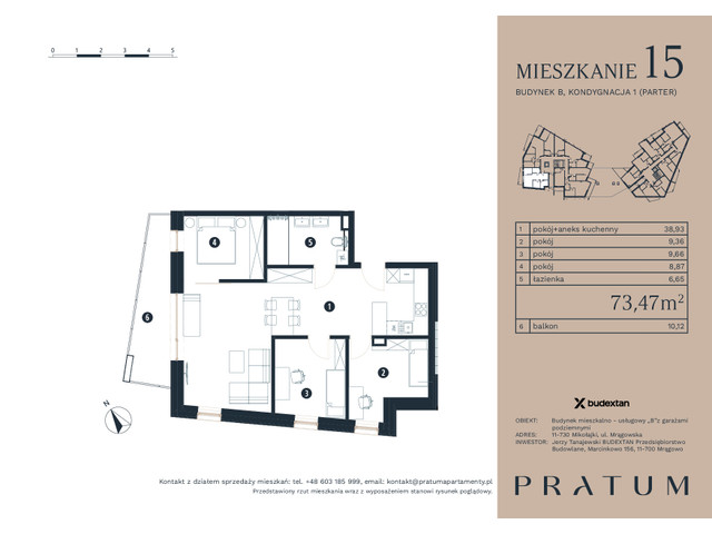 Mieszkanie w inwestycji Pratum Apartamenty Etap I, symbol M15 » nportal.pl