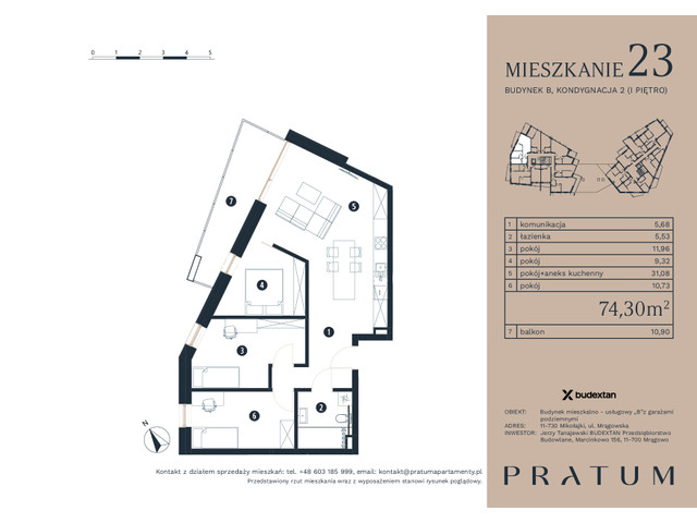 Mieszkanie w inwestycji Pratum Apartamenty Etap I, symbol M23 » nportal.pl