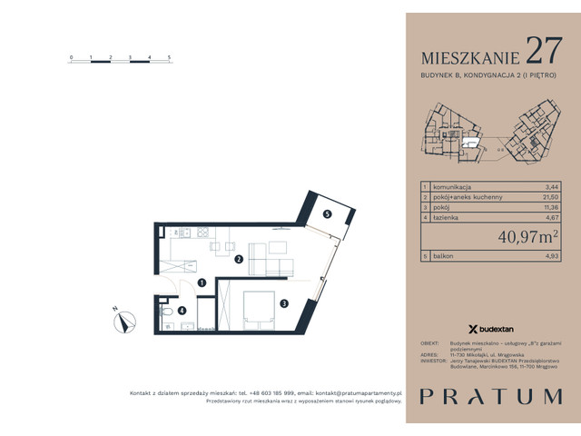 Mieszkanie w inwestycji Pratum Apartamenty Etap I, symbol M27 » nportal.pl