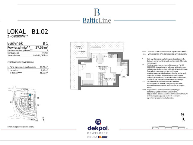 Mieszkanie w inwestycji Baltic Line, budynek Rezerwacja, symbol B1.02 » nportal.pl