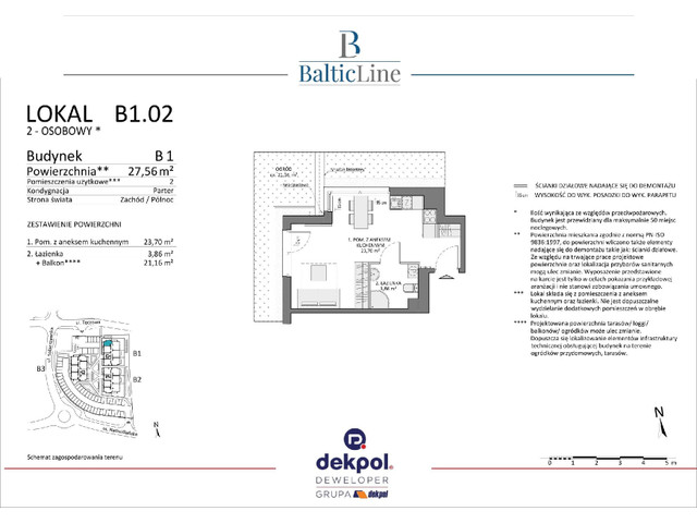 Mieszkanie w inwestycji Baltic Line, symbol B1.02 » nportal.pl