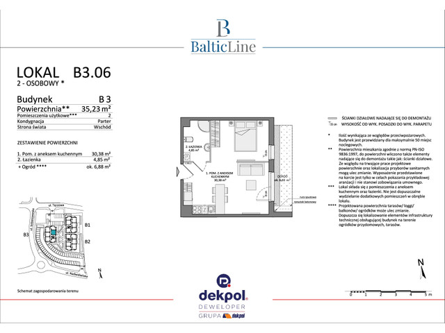 Mieszkanie w inwestycji Baltic Line, symbol B3.06 » nportal.pl