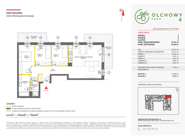 Mieszkanie w inwestycji OLCHOWY PARK, symbol 4_60 » nportal.pl