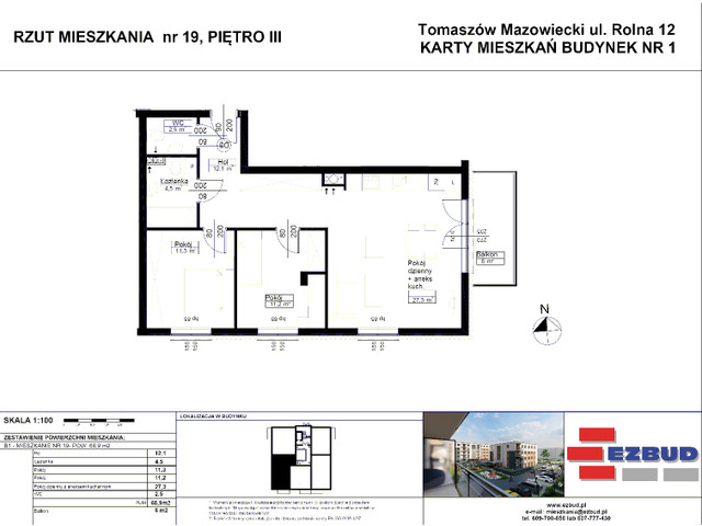 Mieszkanie w inwestycji Rolna 8/14 etap II, symbol B1/19 » nportal.pl