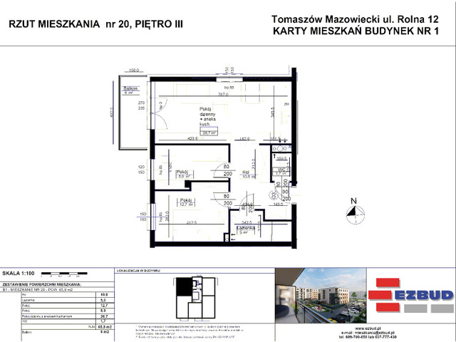 Mieszkanie w inwestycji Rolna 8/14 etap II, symbol B1/20 » nportal.pl