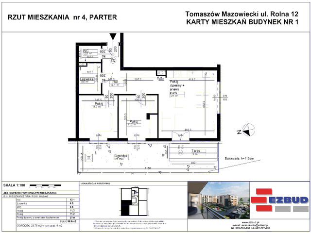 Mieszkanie w inwestycji Rolna 8/14 etap II, symbol B1/4 » nportal.pl