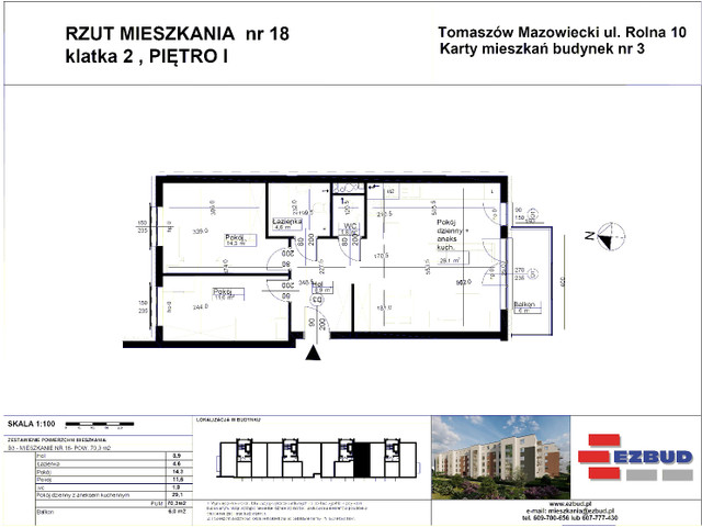 Mieszkanie w inwestycji Rolna 8/14 etap II, symbol B3B/18 » nportal.pl