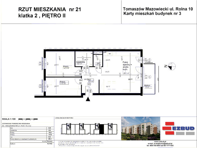 Mieszkanie w inwestycji Rolna 8/14 etap II, symbol B3B/21 » nportal.pl