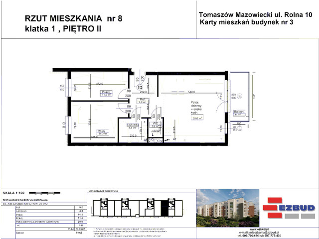 Mieszkanie w inwestycji Rolna 8/14 etap II, symbol B3B/8 » nportal.pl