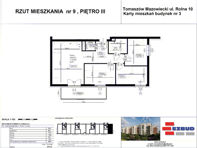 Mieszkanie w inwestycji Rolna 8/14 etap II, symbol B3B/9 » nportal.pl