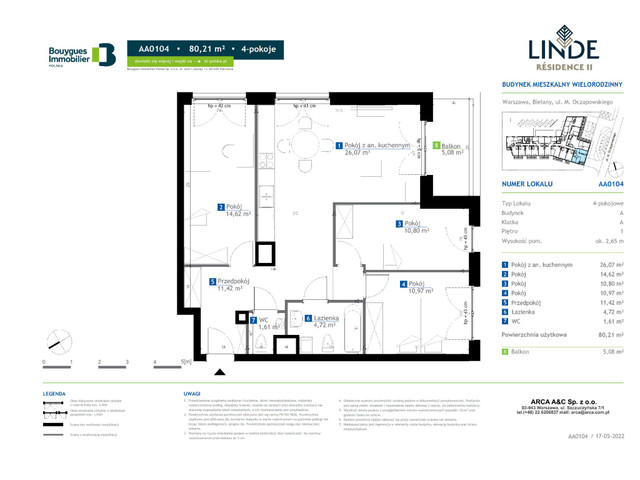 Mieszkanie w inwestycji Linde Residence II, symbol AA0104 » nportal.pl