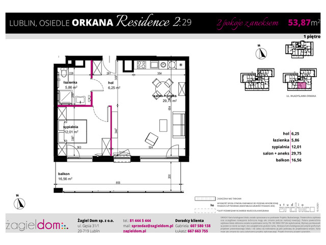Mieszkanie w inwestycji ORKANA RESIDENCE II, symbol D-LO2-LM-29 » nportal.pl