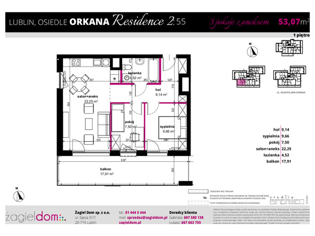 Mieszkanie w inwestycji ORKANA RESIDENCE II, symbol D-LO2-LM-55 » nportal.pl
