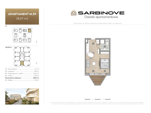 Mieszkanie w inwestycji Sarbinove Osiedle Apartamentowe, symbol A1.M.39 » nportal.pl