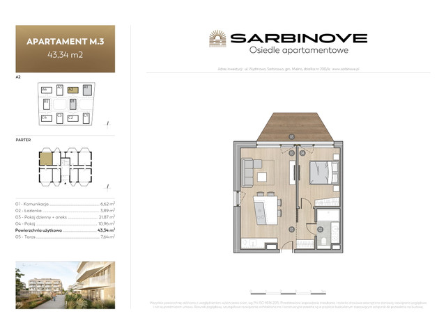 Mieszkanie w inwestycji Sarbinove Osiedle Apartamentowe, symbol A2.M.3 » nportal.pl