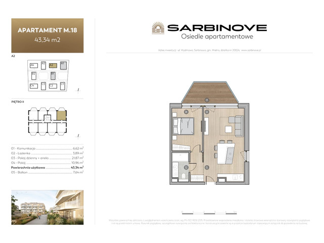 Mieszkanie w inwestycji Sarbinove Osiedle Apartamentowe, budynek Rezerwacja, symbol A2.M.18 » nportal.pl