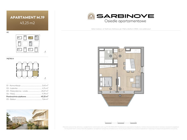 Mieszkanie w inwestycji Sarbinove Osiedle Apartamentowe, symbol A2.M.19 » nportal.pl