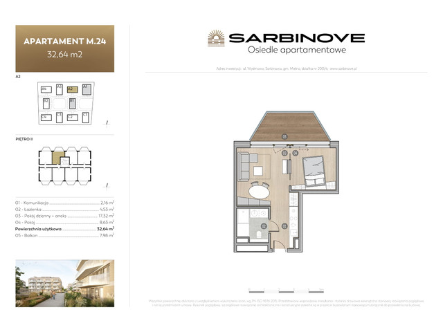 Mieszkanie w inwestycji Sarbinove Osiedle Apartamentowe, budynek Rezerwacja, symbol A2.M.24 » nportal.pl
