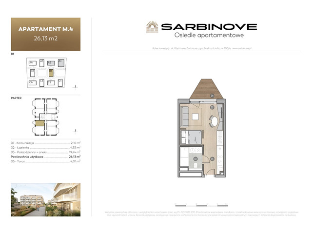 Mieszkanie w inwestycji Sarbinove Osiedle Apartamentowe, symbol B1.M.4 » nportal.pl