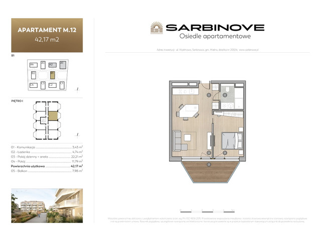 Mieszkanie w inwestycji Sarbinove Osiedle Apartamentowe, symbol B1.M.12 » nportal.pl