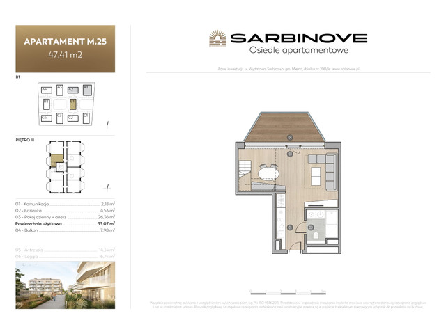 Mieszkanie w inwestycji Sarbinove Osiedle Apartamentowe, symbol B1.M.25 » nportal.pl