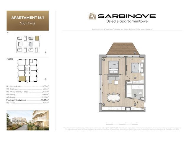 Mieszkanie w inwestycji Sarbinove Osiedle Apartamentowe, symbol A1.M.1 » nportal.pl