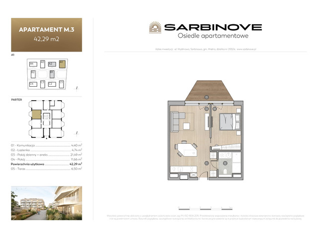 Mieszkanie w inwestycji Sarbinove Osiedle Apartamentowe, symbol A1.M.3 » nportal.pl