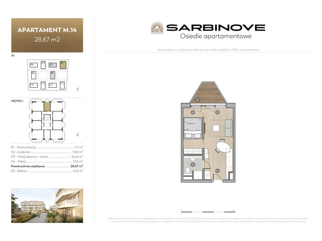 Mieszkanie w inwestycji Sarbinove Osiedle Apartamentowe, symbol A1.M.14 » nportal.pl