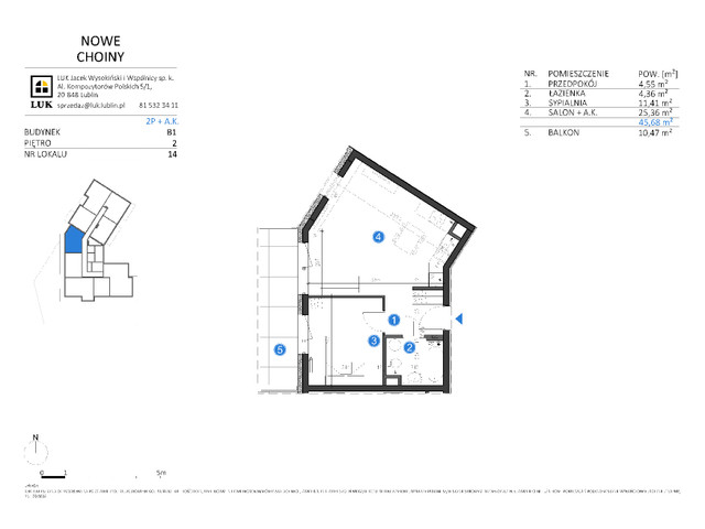 Mieszkanie w inwestycji Choiny 3, symbol B1.14 » nportal.pl