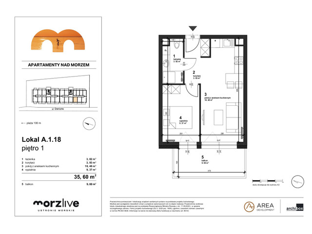 Mieszkanie w inwestycji Morzlive, symbol A.1.18 » nportal.pl