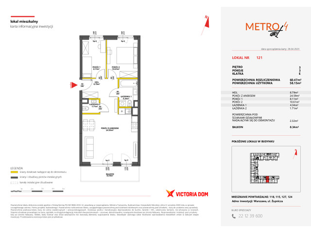 Mieszkanie w inwestycji METRO ART, symbol 4M.121 » nportal.pl