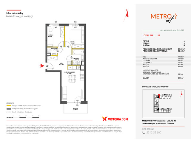 Mieszkanie w inwestycji METRO ART, symbol 4M.58 » nportal.pl