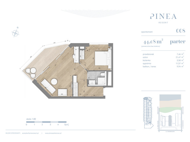 Mieszkanie w inwestycji PINEA Resort | Apartamenty inwestycyj..., symbol 8 » nportal.pl