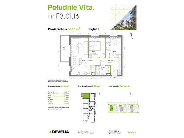 Mieszkanie w inwestycji Południe Vita, symbol F3/16/M » nportal.pl