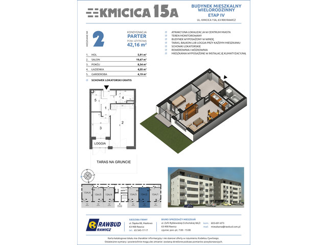 Mieszkanie w inwestycji Kmicica 15 A Etap II, symbol 2 » nportal.pl