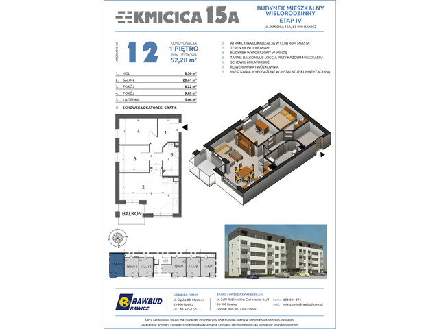 Mieszkanie w inwestycji Kmicica 15 A Etap II, symbol 12 » nportal.pl