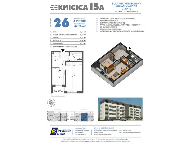 Mieszkanie w inwestycji Kmicica 15 A Etap II, symbol 26 » nportal.pl