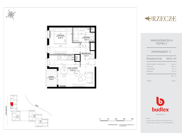 Mieszkanie w inwestycji Urzecze, budynek PROMOCJA 35 LAT BUDLEX, symbol 4_11 » nportal.pl