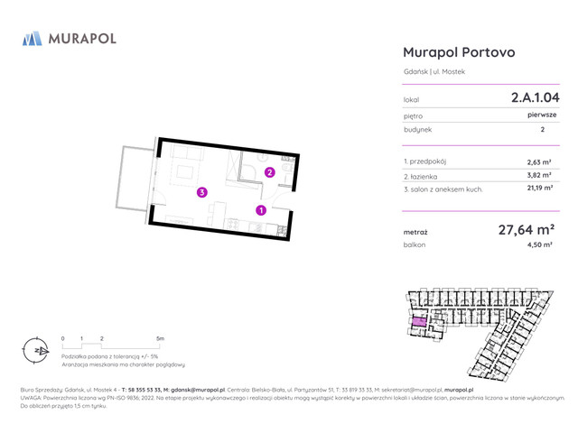 Mieszkanie w inwestycji Murapol Portovo, symbol 2.A.1.04 » nportal.pl