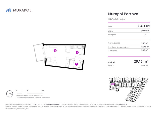 Mieszkanie w inwestycji Murapol Portovo, symbol 2.A.1.05 » nportal.pl
