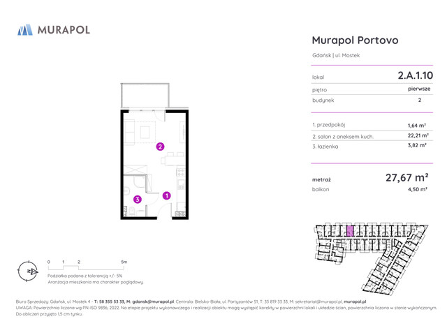 Mieszkanie w inwestycji Murapol Portovo, symbol 2.A.1.10 » nportal.pl