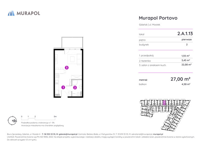 Mieszkanie w inwestycji Murapol Portovo, symbol 2.A.1.13 » nportal.pl