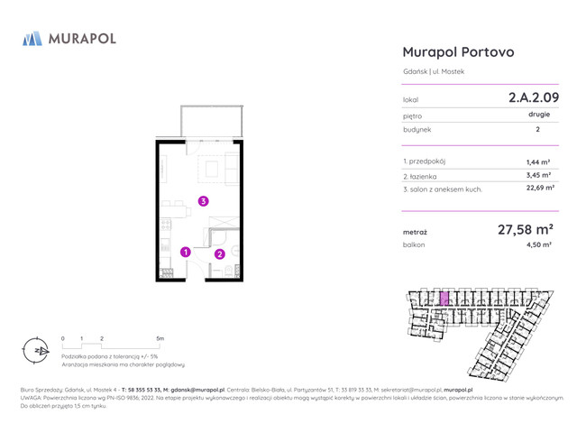 Mieszkanie w inwestycji Murapol Portovo, symbol 2.A.2.09 » nportal.pl