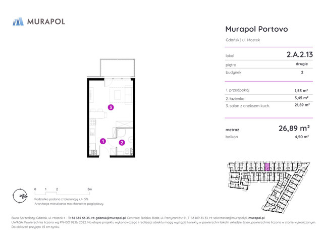 Mieszkanie w inwestycji Murapol Portovo, symbol 2.A.2.13 » nportal.pl