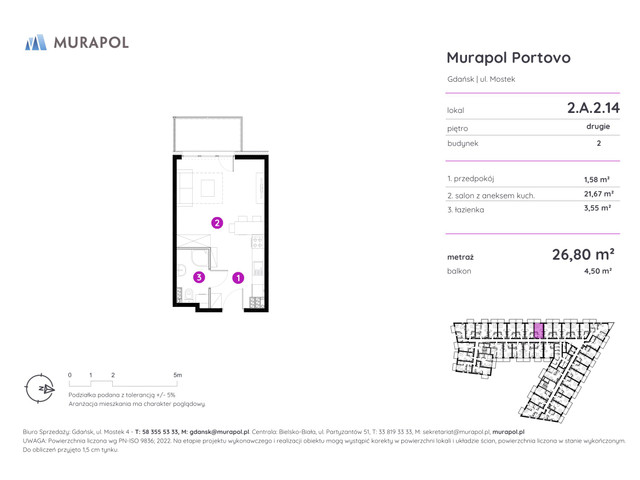 Mieszkanie w inwestycji Murapol Portovo, symbol 2.A.2.14 » nportal.pl