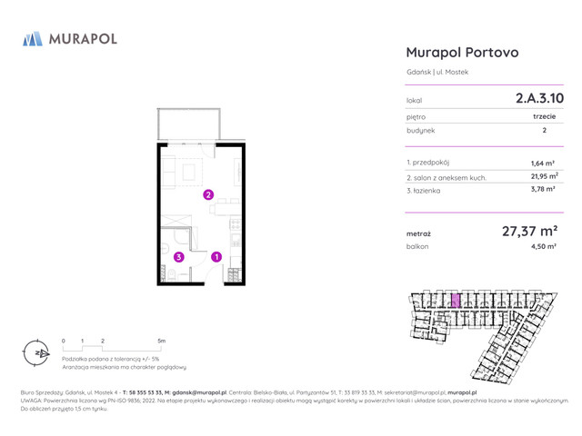 Mieszkanie w inwestycji Murapol Portovo, symbol 2.A.3.10 » nportal.pl