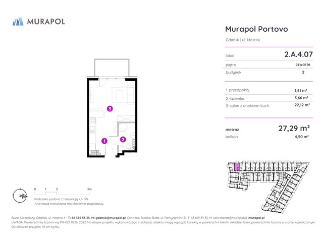 Mieszkanie w inwestycji Murapol Portovo, symbol 2.A.4.07 » nportal.pl